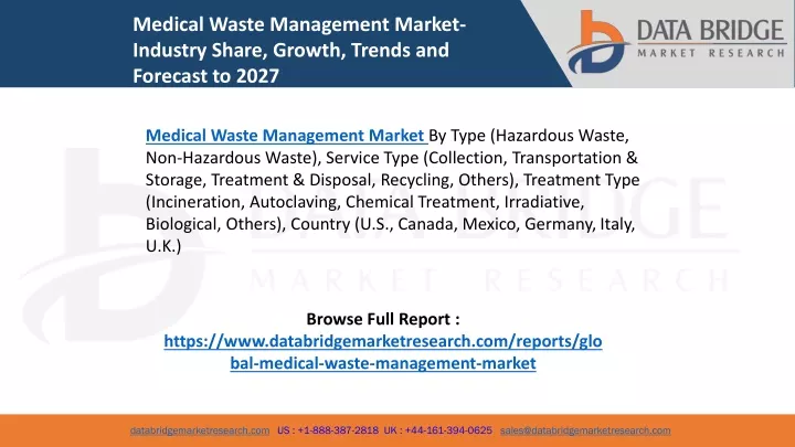 medical waste management market industry share