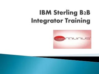 IBM Sterling B2B Integrator Training By Real-Time Industry Expert By MaxMunus.