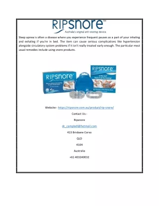 Affordable Stop Snoring Medical Device For Sale | Ripsnore