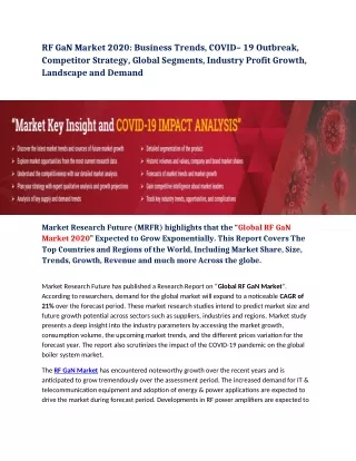 rf gan market 2020 business trends covid