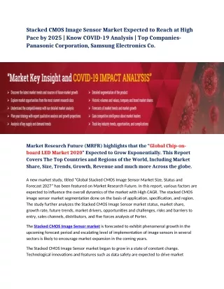 stacked cmos image sensor market expected