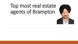 Top most real estate agents of Brampton