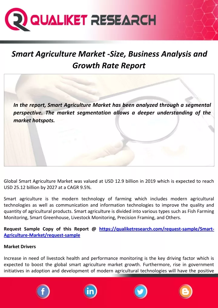 smart agriculture market size business analysis