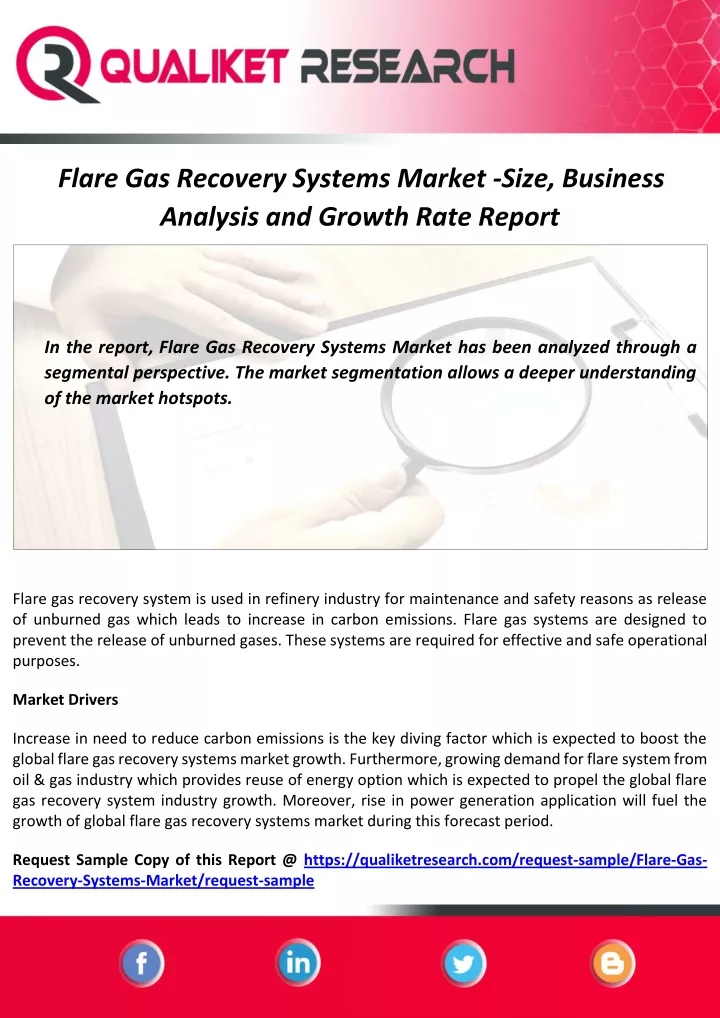 flare gas recovery systems market size business