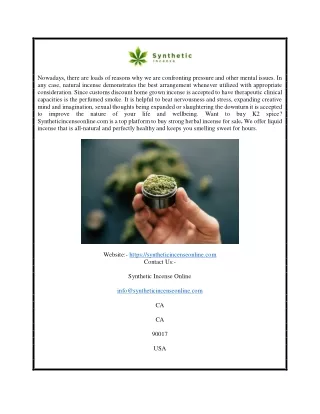 Buy K2 Spice | Syntheticincenseonline.com