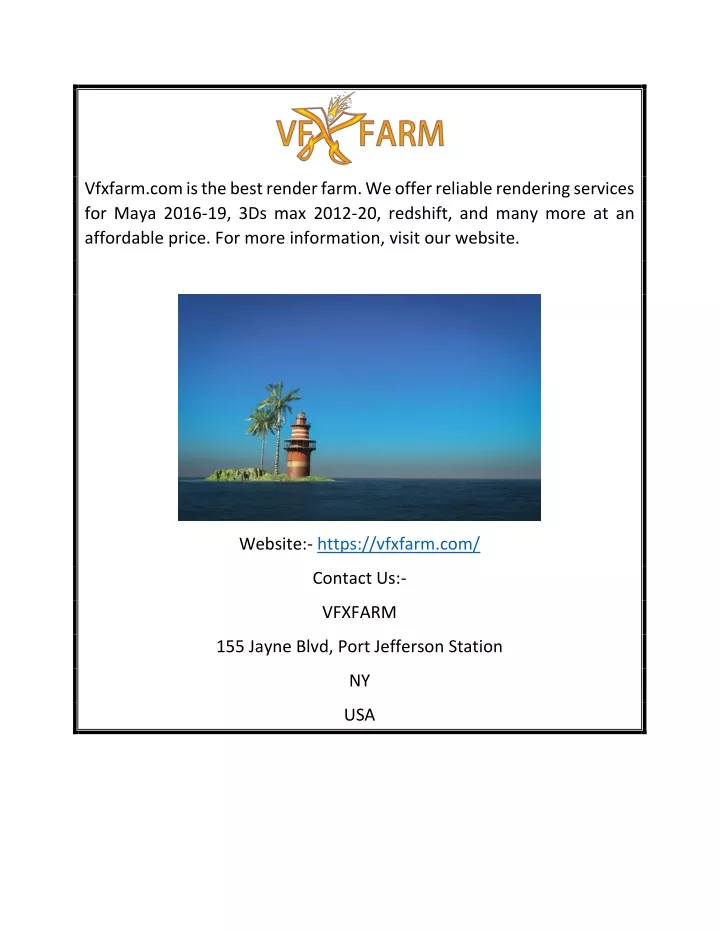 vfxfarm com is the best render farm we offer