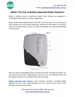 What’s the use of battery-operated roller shutters?