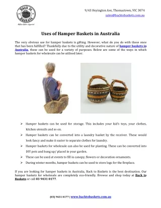 Uses of Hamper Baskets in Australia