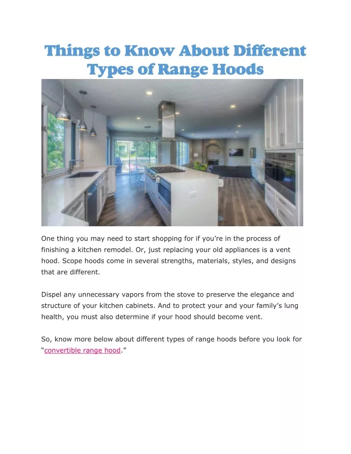things to know about different types of range