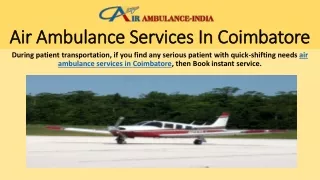 Air ambulance services in Coimbatore