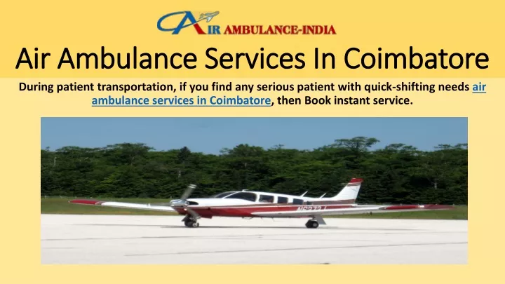 air ambulance services in coimbatore