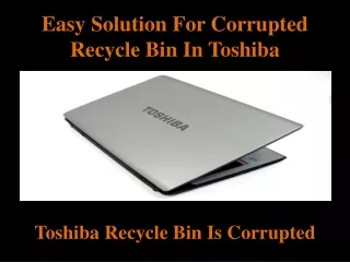 easy solution for corrupted recycle bin in toshiba