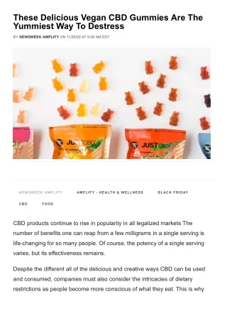 These Delicious Vegan CBD Gummies Are The Yummiest Way To Destress