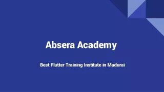 Flutter Training Institute in Madurai