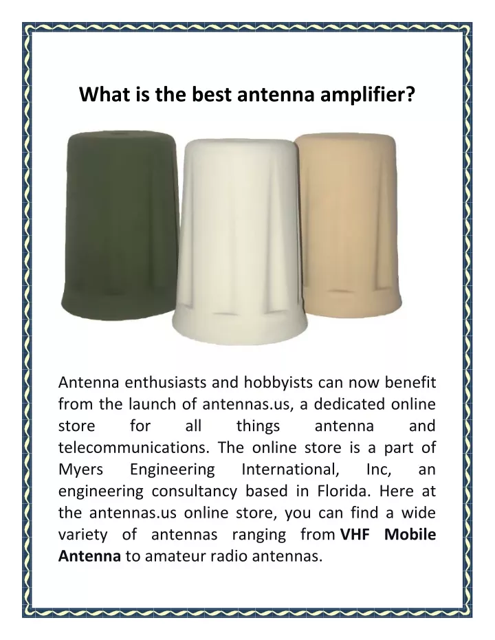 what is the best antenna amplifier