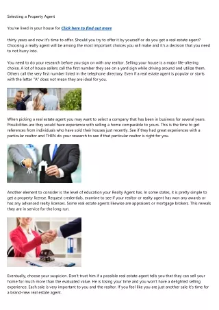 selecting a property agent