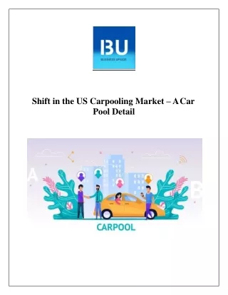 shift in the us carpooling market a car pool