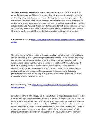 the global prosthetics and orthotics market