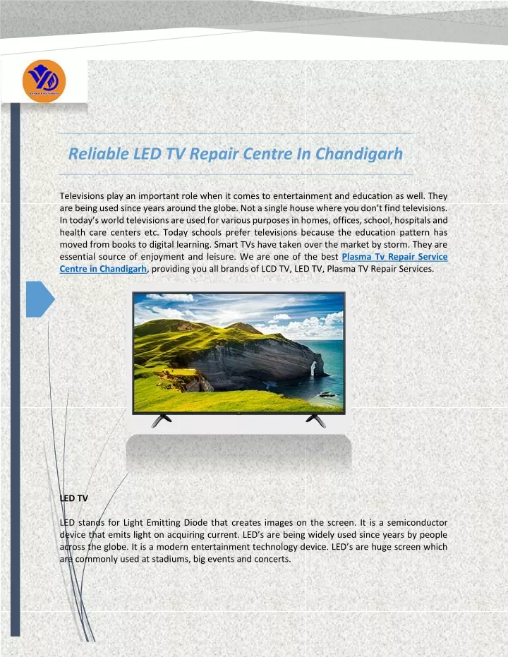 reliable led tv repair centre in chandigarh