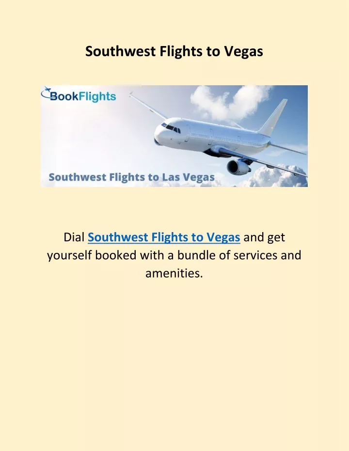 southwest flights to vegas