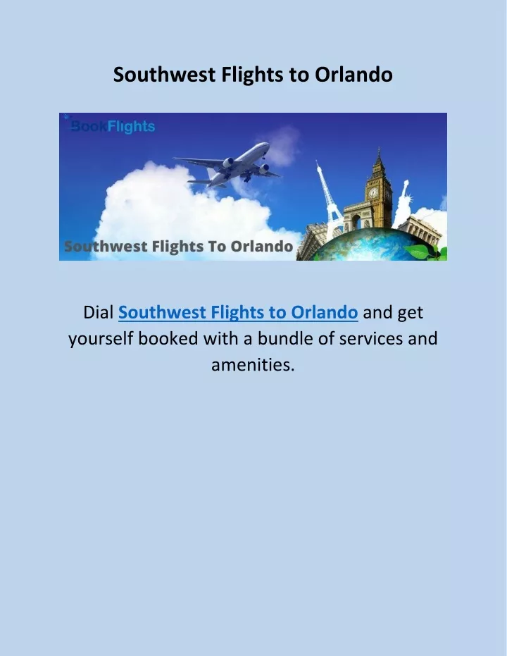 southwest flights to orlando