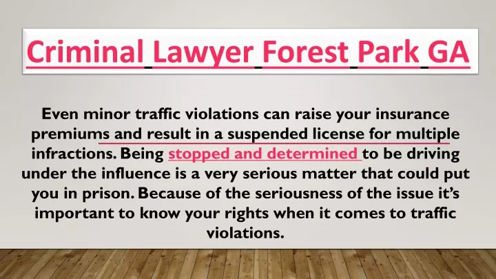 criminal lawyer forest park ga
