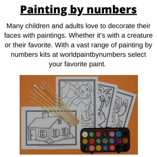 Painting by numbers kits For Adults and Kids