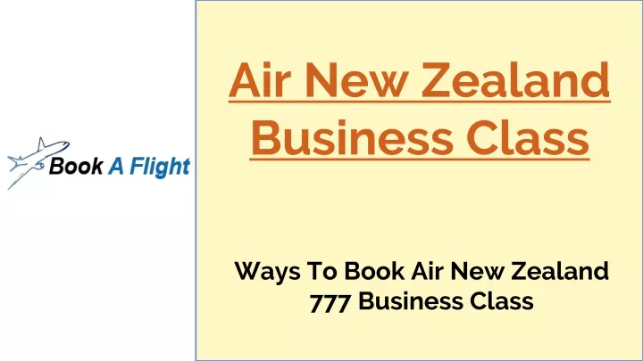 air new zealand business class