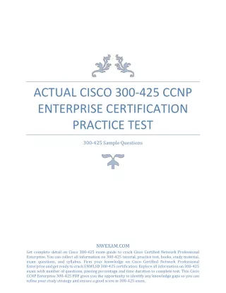 actual cisco 300 425 ccnp enterprise