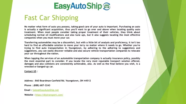 fast car shipping