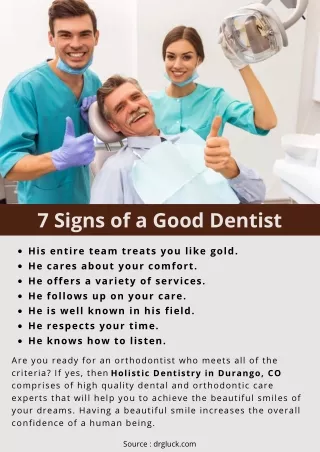 7 signs of a good dentist