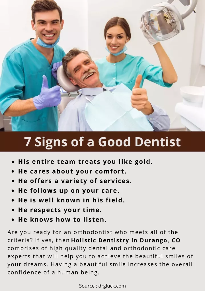 7 signs of a good dentist