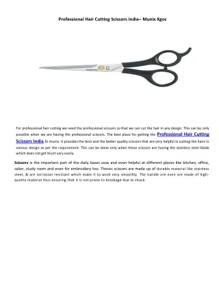 Professional Hair Cutting Scissors India– Munix Kgoc