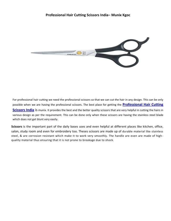 professional hair cutting scissors india munix