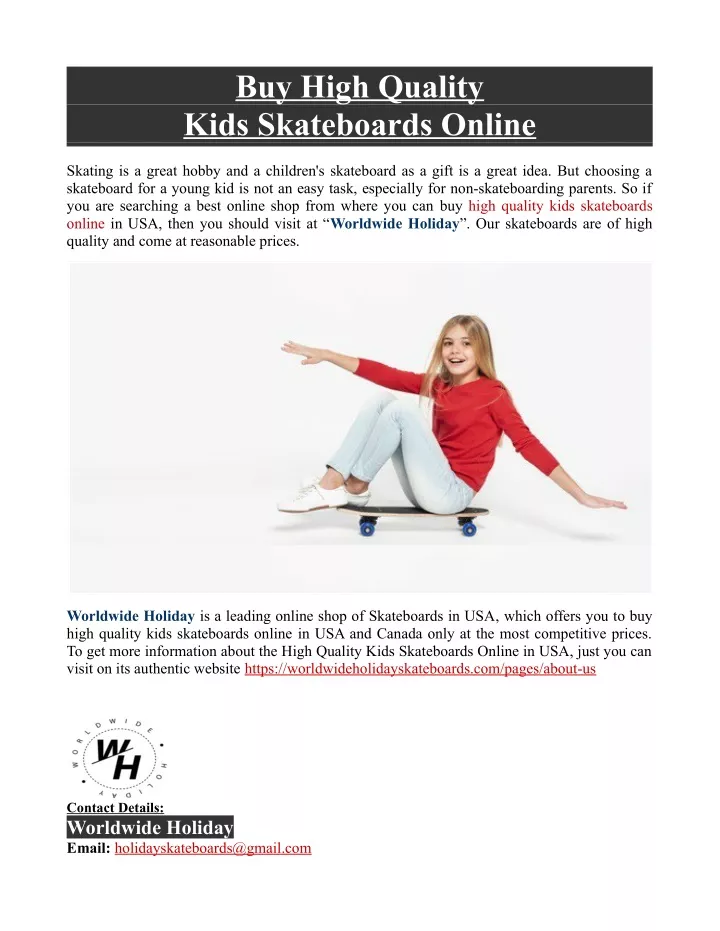 buy high quality kids skateboards online