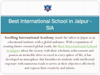 best international school in jaipur sia