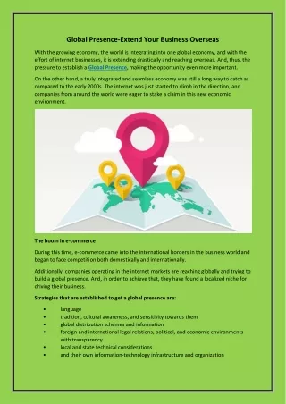 global presence extend your business overseas