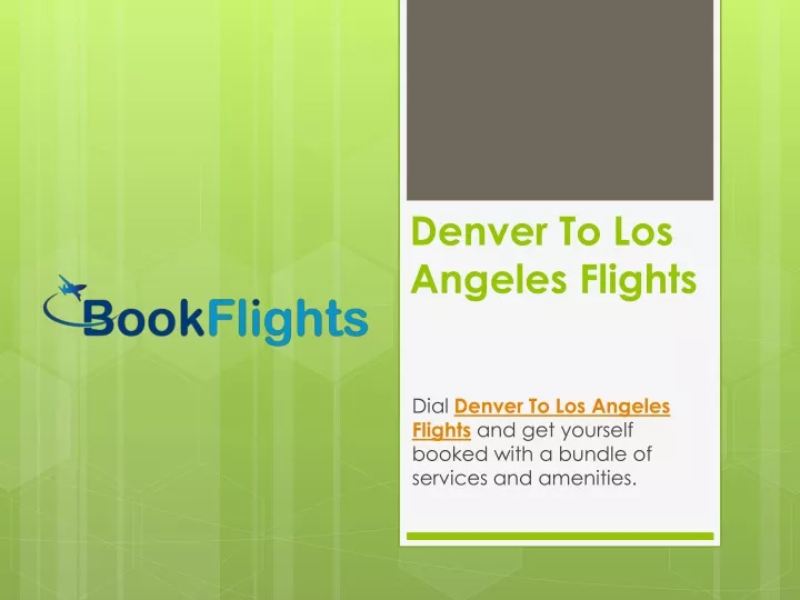 denver to los angeles flights