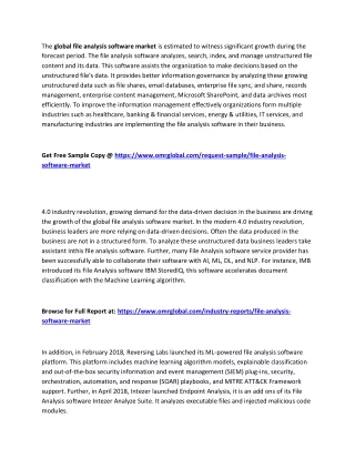 the global file analysis software market