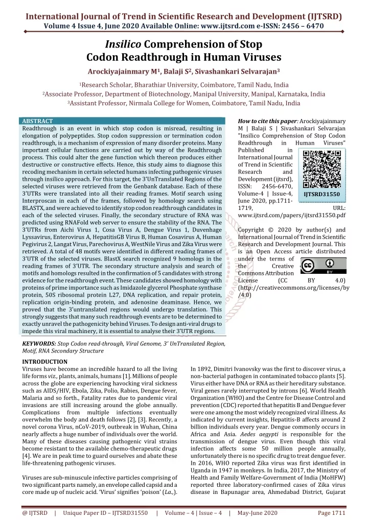 international journal of trend in scientific