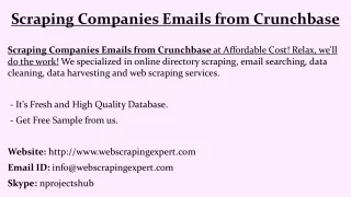 scraping companies emails from crunchbase