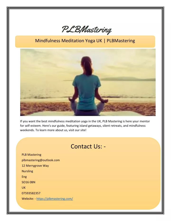 mindfulness meditation yoga uk plbmastering