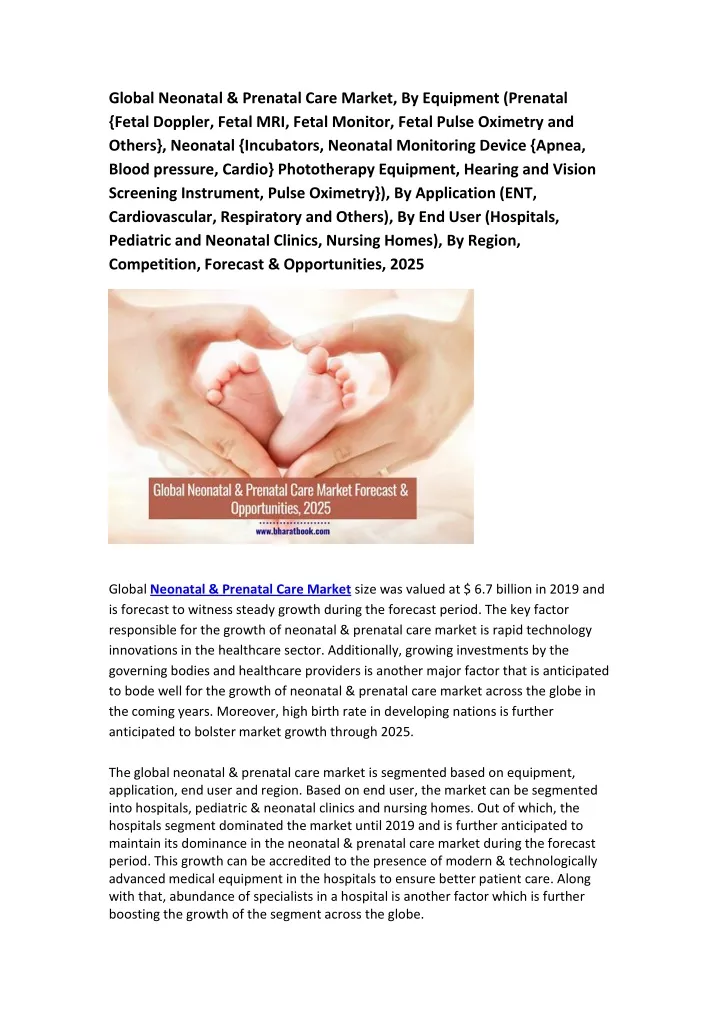 global neonatal prenatal care market by equipment