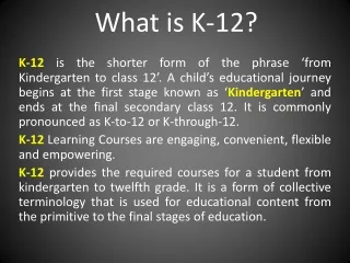 K-12 Learning Solutions
