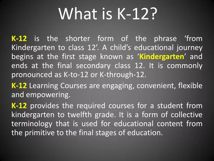 what is k 12