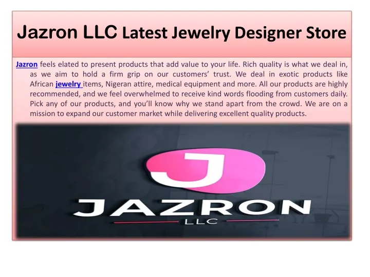 jazron llc latest jewelry designer store