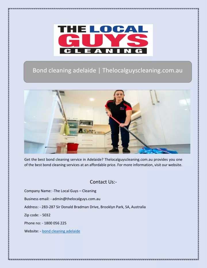 bond cleaning adelaide thelocalguyscleaning com au
