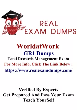 WorldatWork GR1 Dumps Question Answers - RealExamDumps