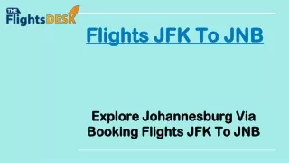 Flights JFK To JNB
