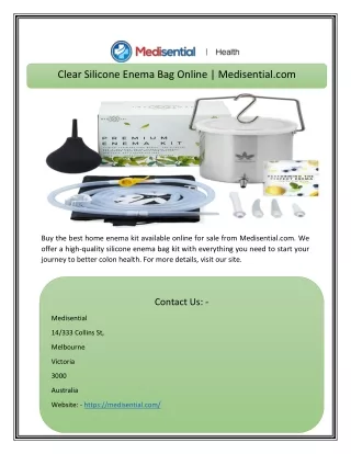 clear silicone enema bag online medisential com